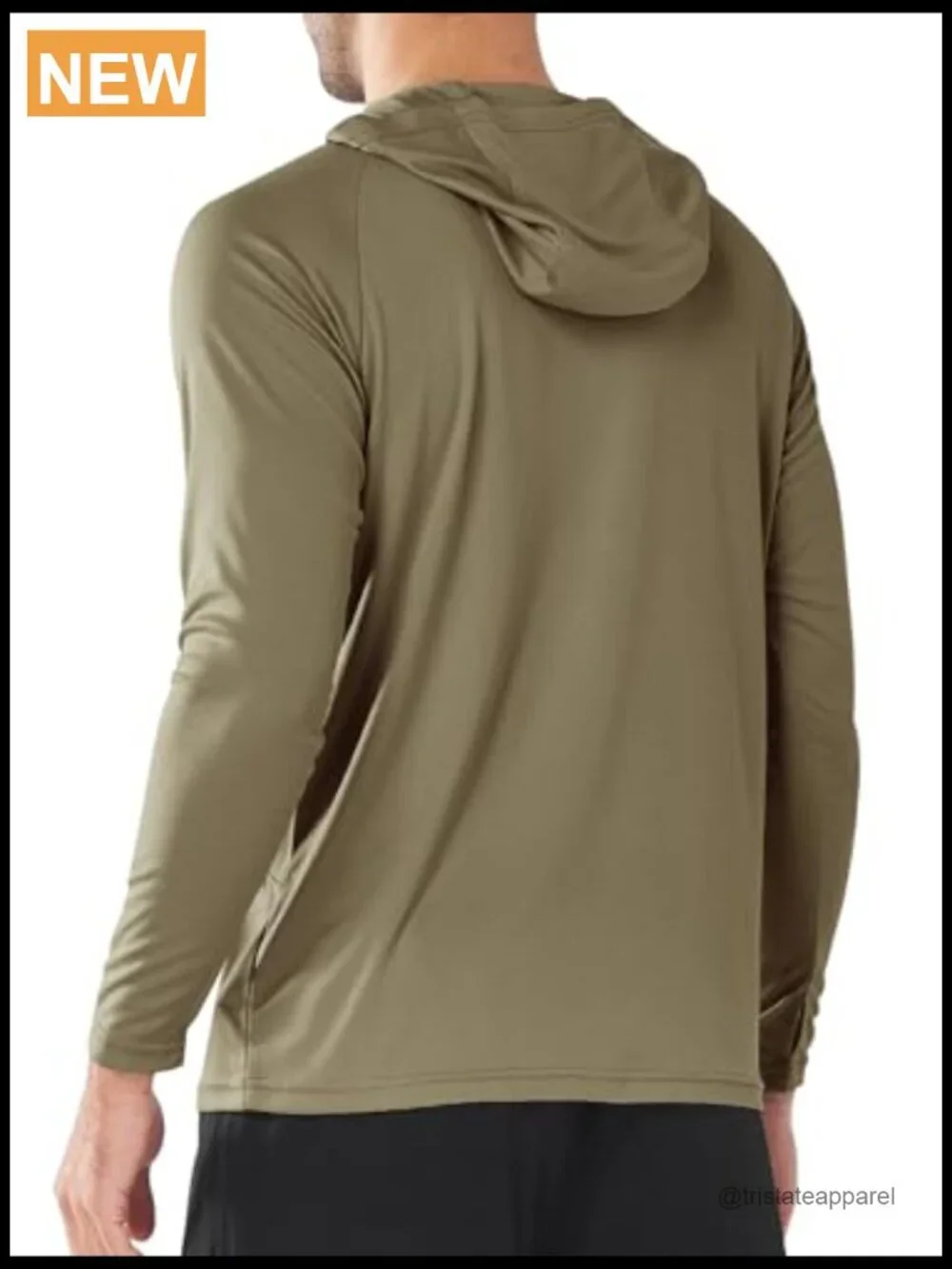 Men's UPF 50+ Rash Guard Hoodie Long Sleeve Sun Protection Shirt Quick Dry